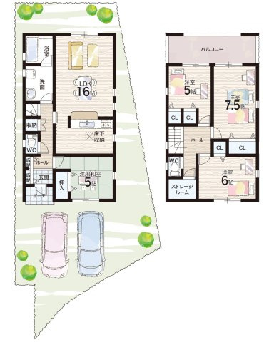 加古川市別府町新野辺　第23期　新築一戸建ての間取り|1号棟