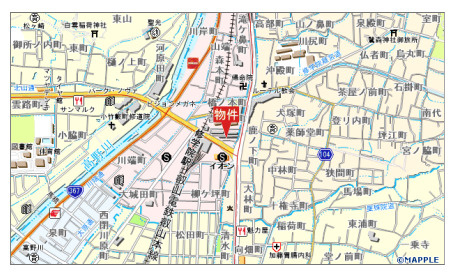 【地図】 | S52154-ﾌﾟﾗｻﾞ修学院A棟