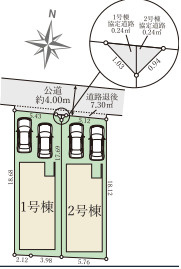 尼崎市塚口町　新築戸建の区画図