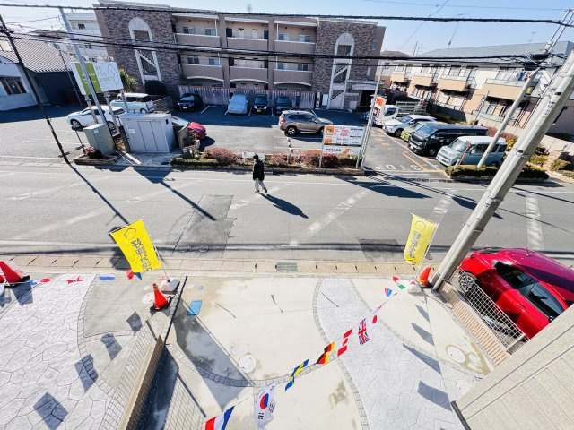 柏市豊住１丁目新築戸建【光ケ丘小学校：5分】の展望|バルコニーより道路側眺望・南西側道路につき日当たり良好♪