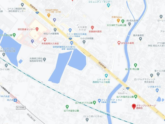 グランプレステージ西明石　4階の地図|山陽電鉄「藤江駅」徒歩約13分