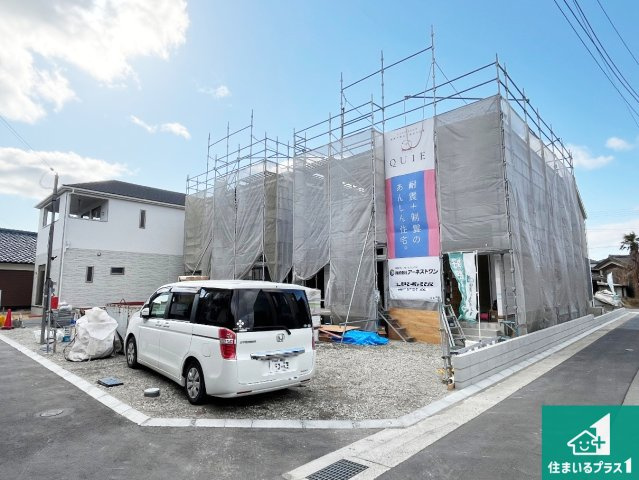 加古川市別府町新野辺　第23期　新築一戸建ての外観|現在の進捗状況です！順調に作業進行中、完成が待ち遠しいです！詳細の間取り等、お気軽にお問い合わせください！