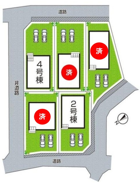加古川市別府町新野辺　第23期　新築一戸建ての区画図|全５区画