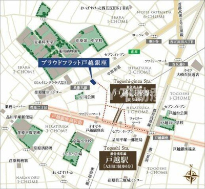 【地図】 | プラウドフラット戸越銀座