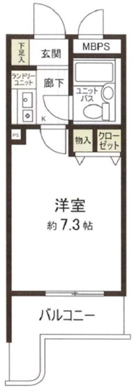 【間取り】 | ライオンズマンション八王子第六 | 1Kは、キッチンと居室が分かれているため、生活空間にメリハリをつけられますね。料理の臭いが気になりにくく、来客時にもプライベート空間を確保しやすい点が魅力ですね。一人暮らしでも快適な生活を送れますよ。