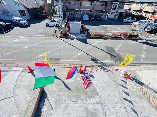 柏市豊住１丁目新築戸建【光ケ丘小学校：5分】の展望|バルコニーより道路側眺望・南西側道路につき日当たり良好♪