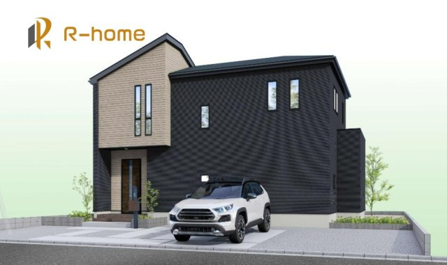 取手市井野11期　新築戸建て　1号棟の外観パース|2026年4月完成予定！近隣の同仕様完成物件をご見学いただけます♪