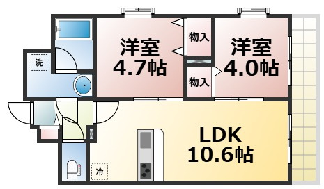 【間取り】 | スプランディッド玉造DUE　仲介手数料無料