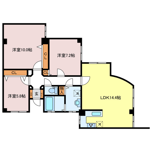 リブレ北新在家の間取り