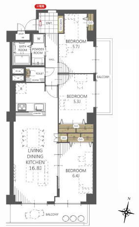 草加松原ハイツＢ棟