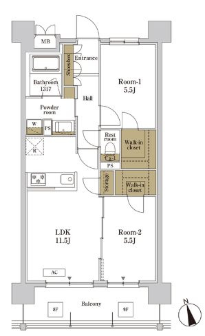 RJRプレシア川口の間取り