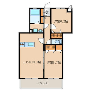 ピュア中通りⅡの間取り