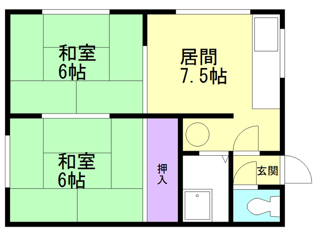 小玉アパートの間取り