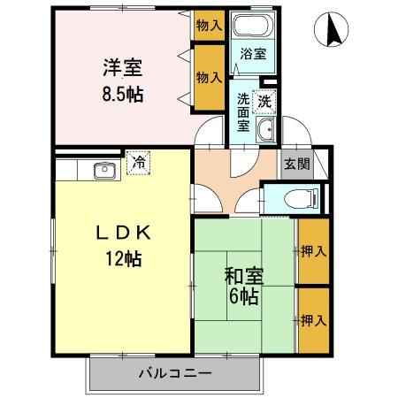 アクール D棟の間取り