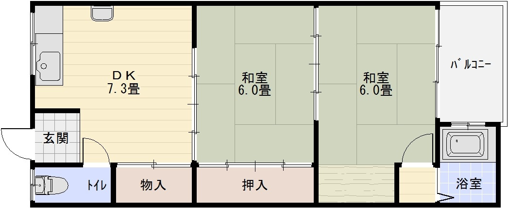 リーフハイツ玉手町の間取り