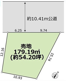 【土地図】 | 川越市宮元町　建築条件なし売地　西武新宿線『本川越駅』バス10分　【川越小学区】
