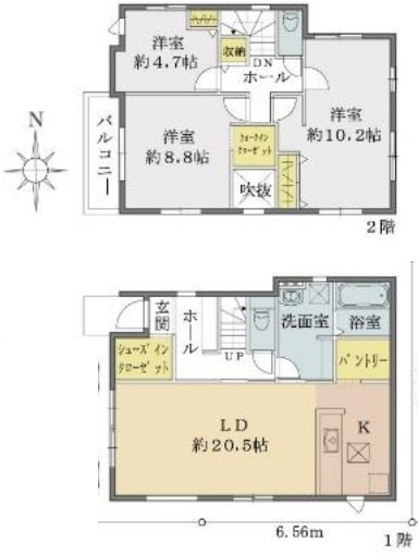 上尾市中分　4期　新築一戸建て　LIGARE　01の間取り