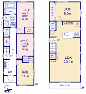 【間取り】 | 港北区下田町3丁目　戸建全4棟 | 3号棟