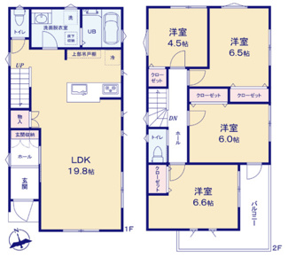 【間取り】 | 港北区下田町3丁目　戸建全4棟 | 4号棟