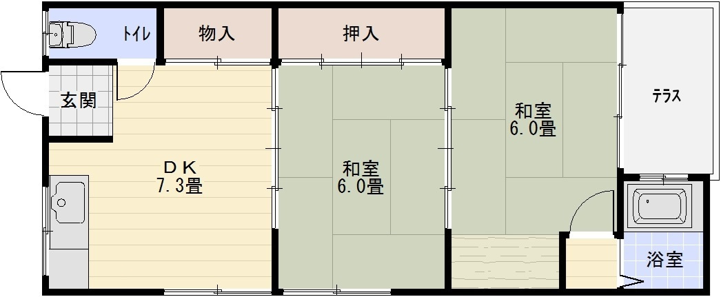 リーフハイツ玉手町の間取り