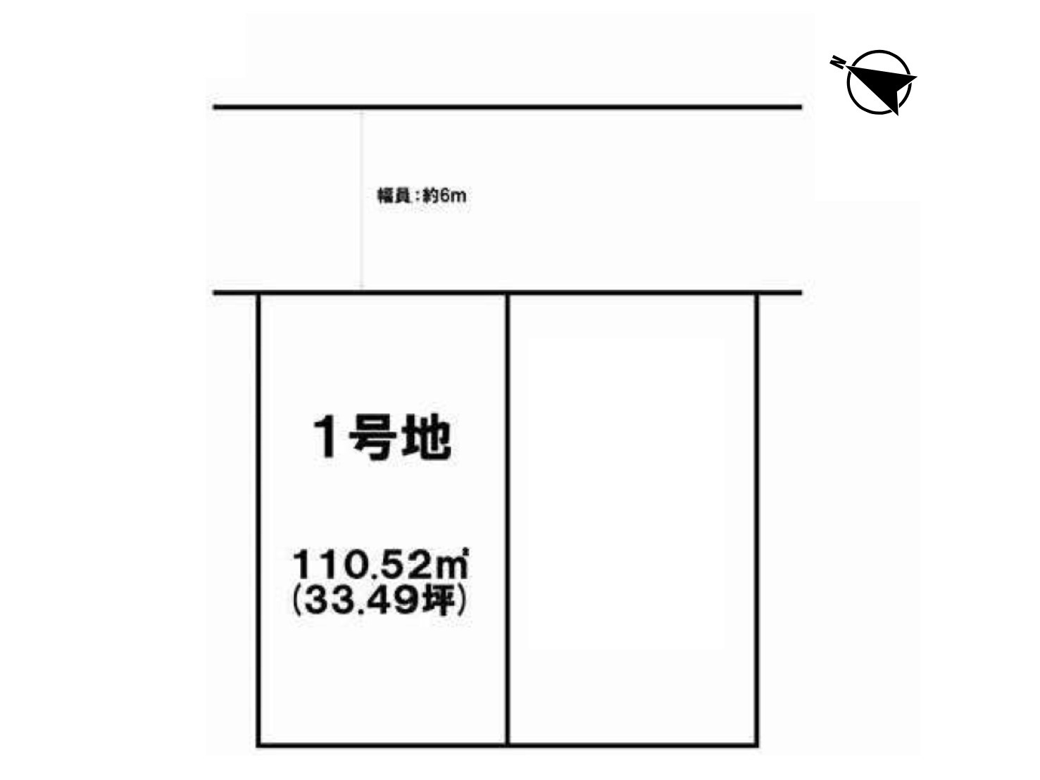 北谷町字宮城　全2区画　1号地の区画図|全2棟