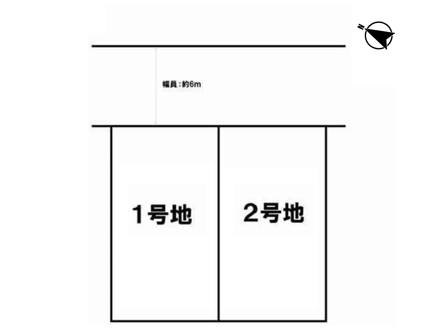 北谷町字宮城　全2区画　1号地の区画図|全2棟