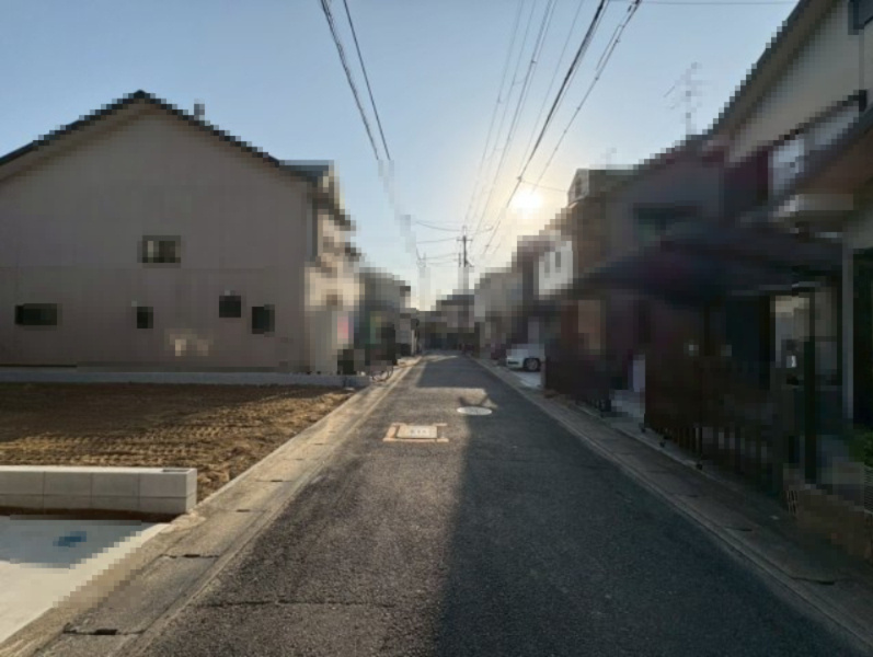 乙訓郡大山崎町大山崎鏡田2期　　の前面道路含む現地写真|2026年5月中旬完成予定◎