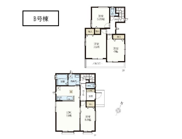 【間取り】 | 狭山市富士見１４期　全３棟　B号棟 | ４LDK