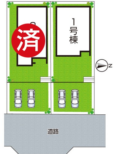 ●31(土)1(日)3(祝)現地案内可能！　北葛城郡上牧町片岡台　第3期　新築一戸建ての区画図|全2区画