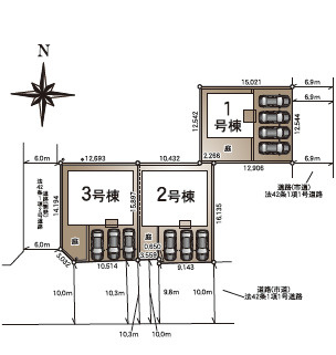 仲介手〇料不要　クレイドルガーデン菊池市泗水町吉富第8【泗水小・泗水中】の区画図