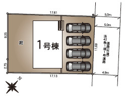 仲介手〇料不要　クレイドルガーデン東区戸島第8【託麻東小・二岡中】の区画図