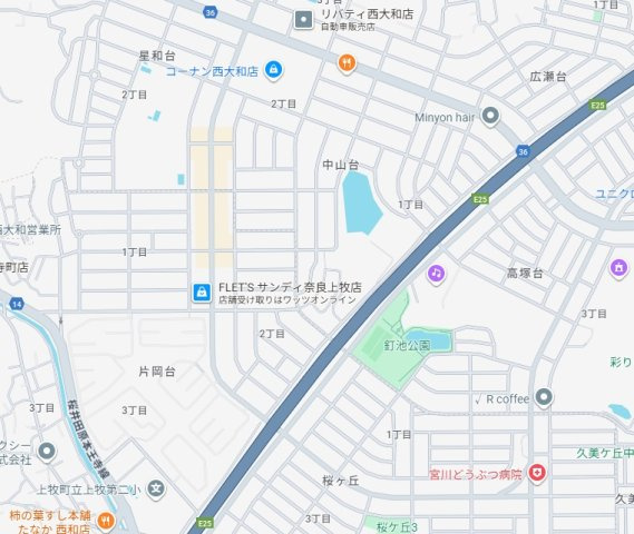 ●29(土)30(日)現地案内可能！　北葛城郡上牧町片岡台　全2邸　の地図