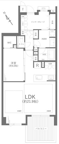 海は目の前！外観も室内もオシャレすぎて滅！【リフォーム／クリオ鵠沼海岸グランロワ】の間取り