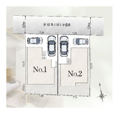 【区画図】 | 西東京市向台町４丁目　建築条件付売地　１区画 | 田無駅徒歩10分に全2区画の売地登場です！