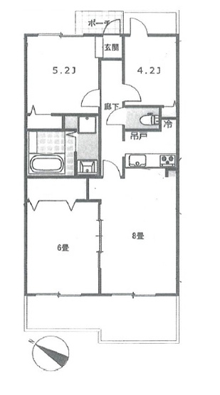 【間取り】 | グリーンパーク鳩ケ谷Ｂ棟