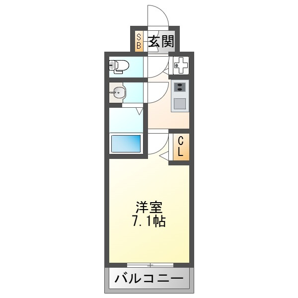 プレサンスOSAKA姫里エンファシスの間取り