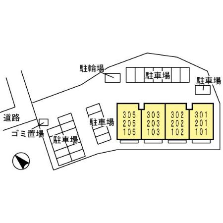 ペイサージュ上津の区画図