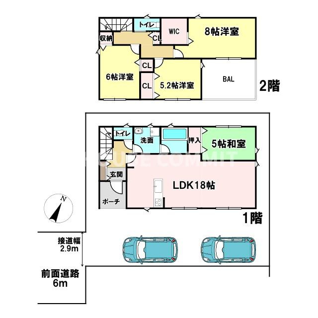 八街市富山第１　新築戸建ての間取り
