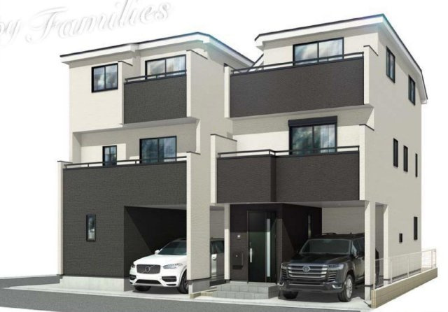 横浜市金沢区寺前2丁目 新築戸建て【仲介手数料無料】の外観パース