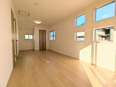 【寝室】 | 葛飾区西水元４丁目の新築戸建 | ～将来的に間仕切り可能な主寝室写真～