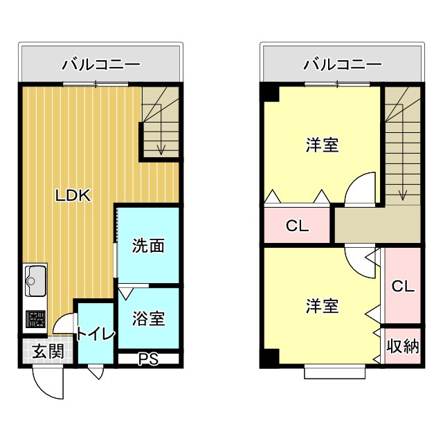SKマンションB棟の間取り