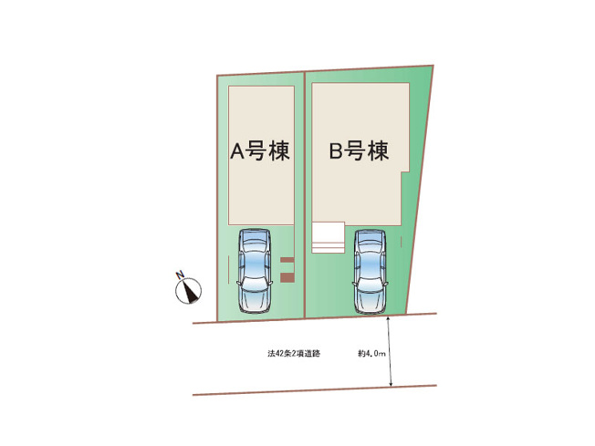 【区画図】 | 富士見市関沢2丁目　新築一戸建住宅　全2棟　(ふじみ野店) | B号棟/南道路に面した陽当たりの良い住まい。※図面を基に作成しています。現況と異なる場合は現況を優先いたします。