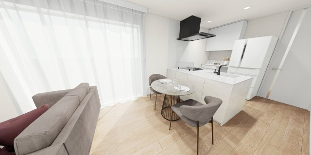 仮称　下町メゾンの居間・リビング