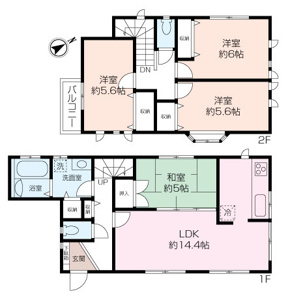 【間取】
間取は４LDK。収納が豊富にご用意されており居住スペースをゆったりと利用頂けます。