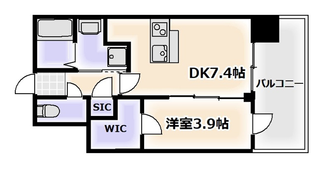 【間取り】 | la Waison NAMBA west