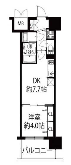 【間取り】 | グランカーサ難波元町