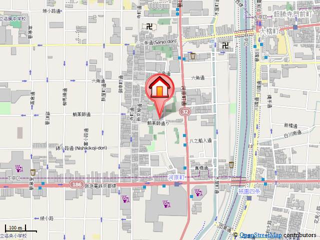 グランレジェイド京都河原町の地図