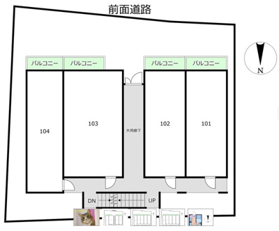 【区画図】 | Ｃａｔ　Ｃｏｕｒｔ　Ｋｏｇａｎｅ