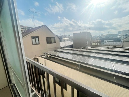 白峰ハイツのバルコニー