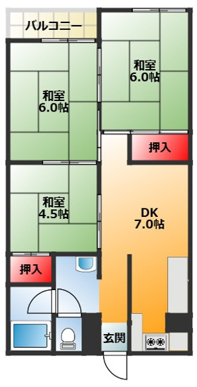 【間取り】 | 瑞光コーポ